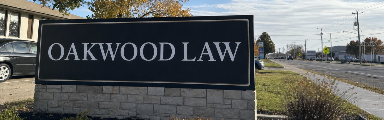 Monument Sign for Oakwood Law in Anaheim, CA